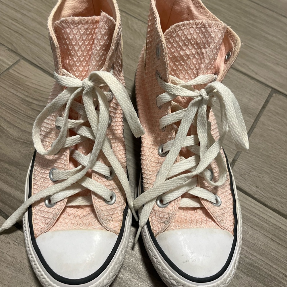 Pink High-Top Sneakers